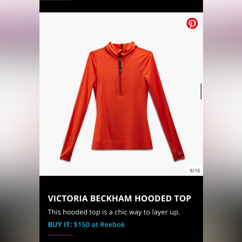 Victoria Beckham/Reebok running hoodie size S (runs small).